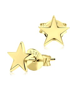 Gold Plated Star Shaped Stud Earrings STS-216-GP